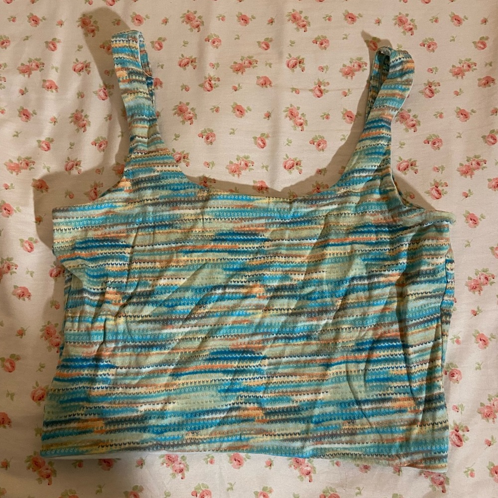 multi colored stripped rue 21 tank
